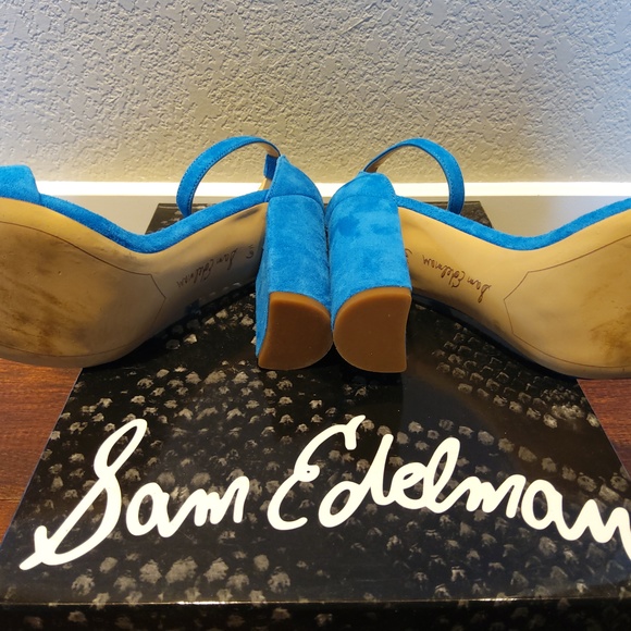 Sam Edelman Yaron Aqua blue suede women's size 6.5 💙 - Picture 3 of 4